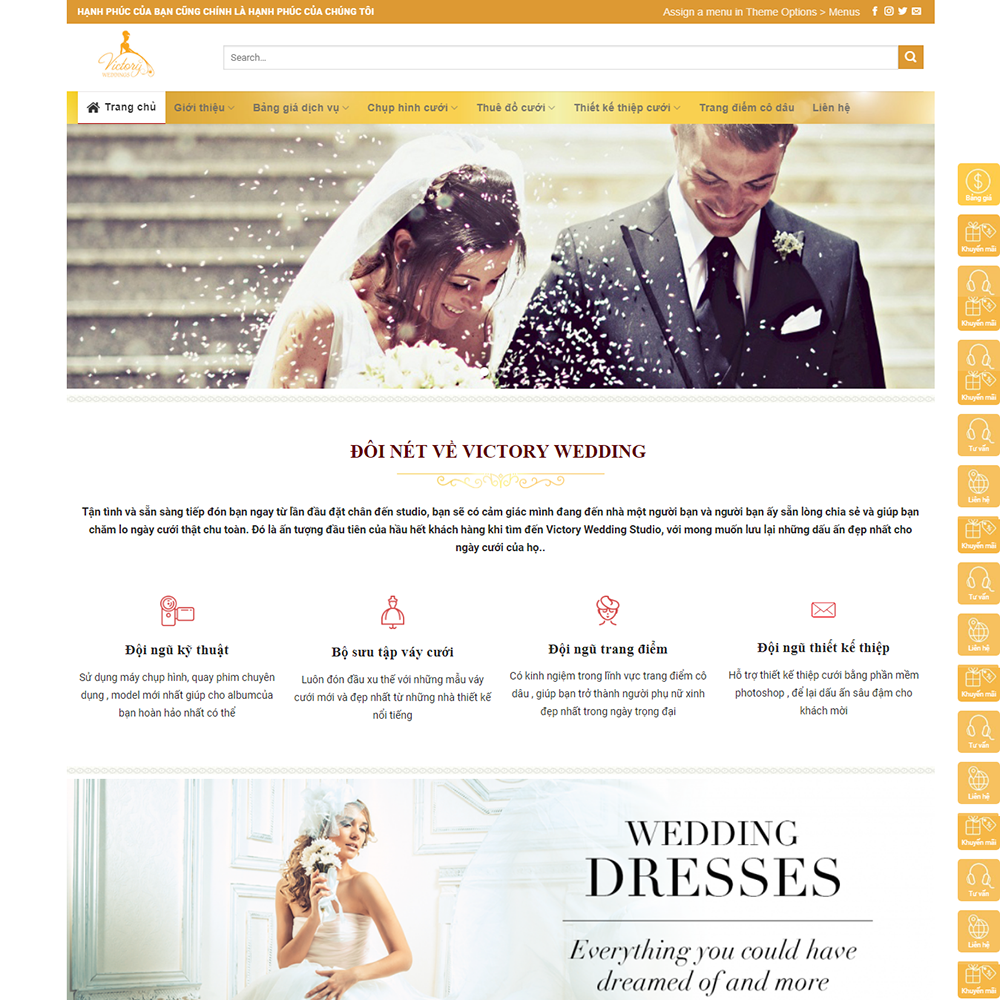 Thiết kế Website studio cưới