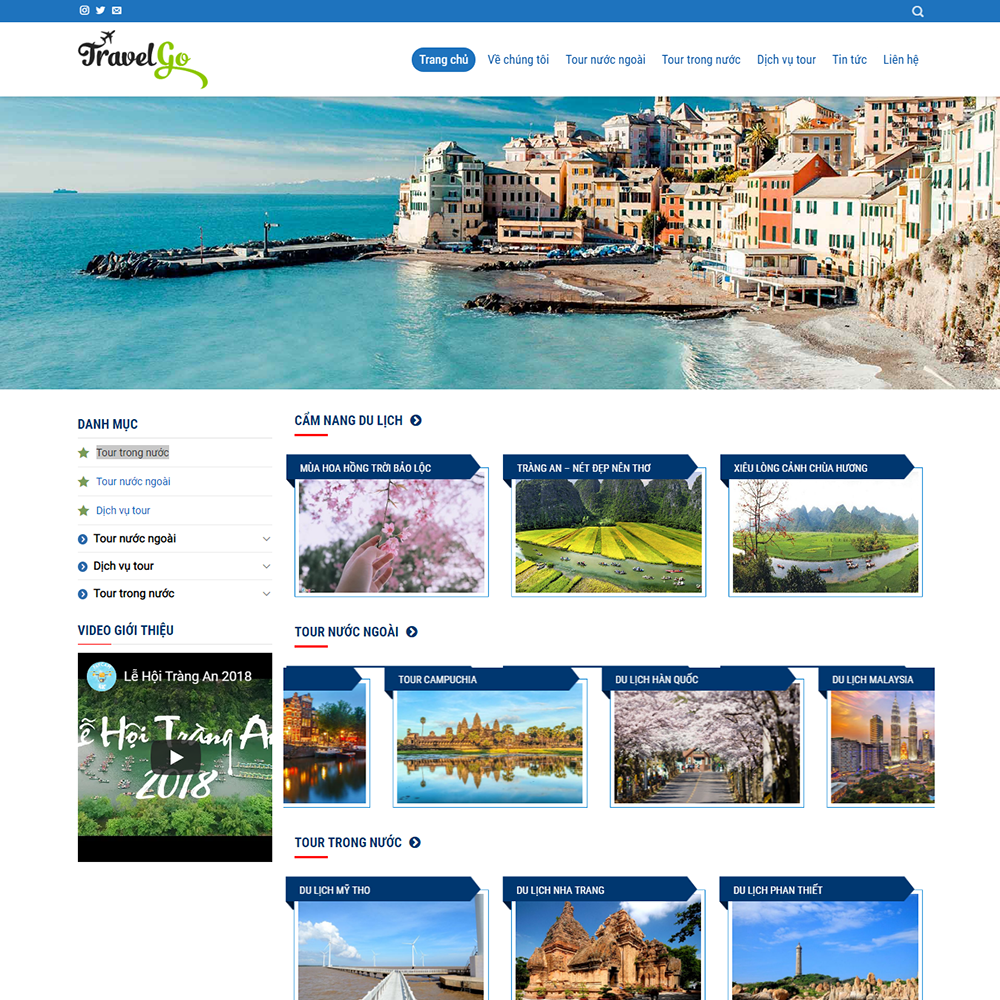 Thiết kế Website du lịch travel go