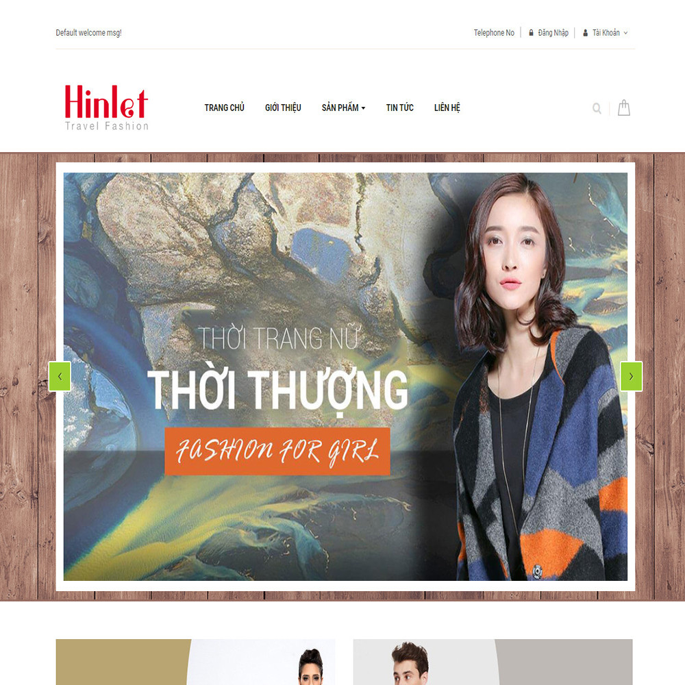 Thiết kế Website bán hàng thời trang Hinlet