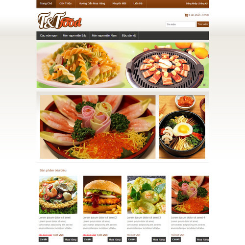 Thiết kế Website ẩm thực 500809