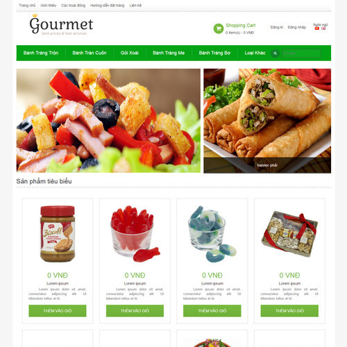 Thiết kế Website ẩm thực 500411