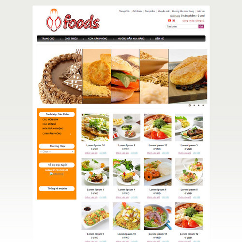 Thiết kế Website ẩm thực 500415