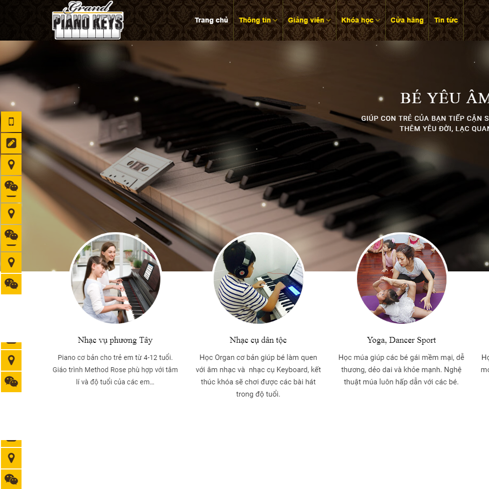 Thiết kế Website bán đàn piano