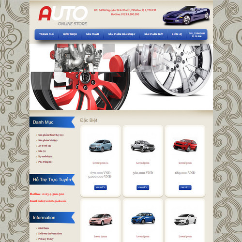 Thiết kế Website xe 500303