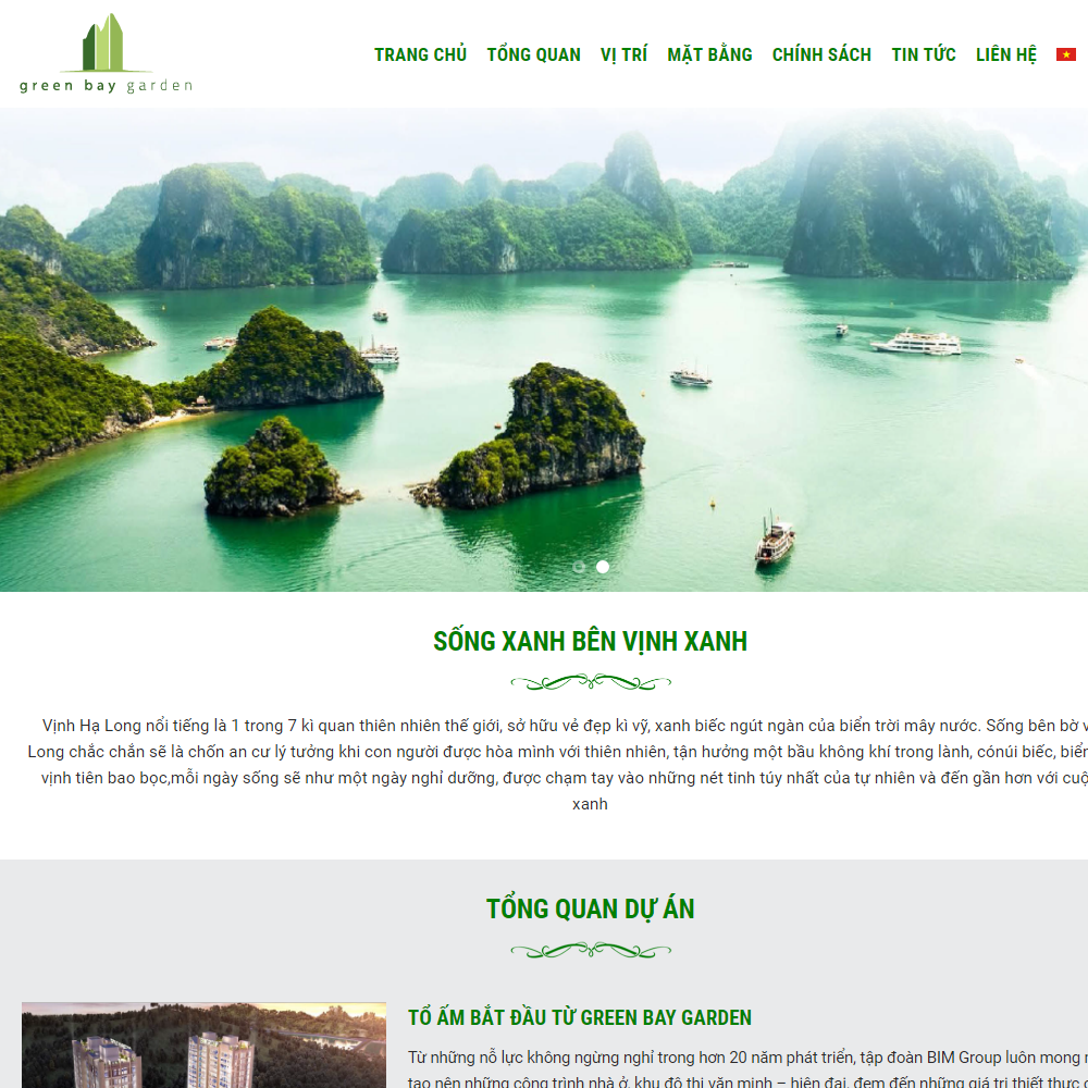 Thiết kế Website Bất động sản Greenbay