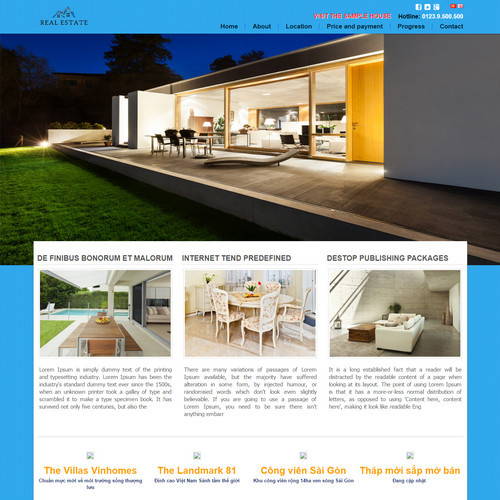 Thiết kế Website bất động sản 550507