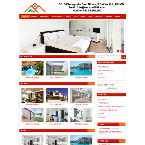Thiết kế Website bất động sản 180409