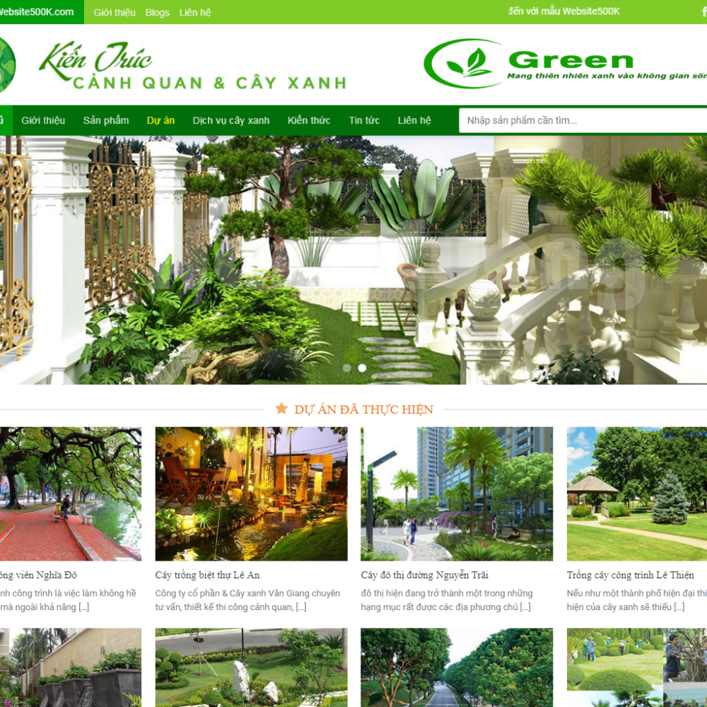 Thiết kế Website dịch vụ cây cảnh
