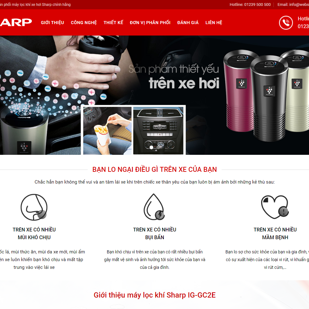 Thiết kế Website shop bán máy lọc không khí