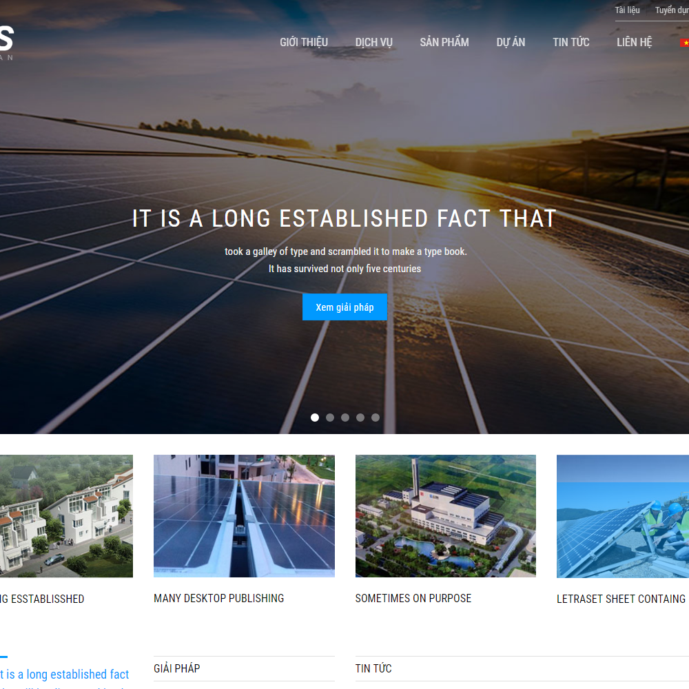 Thiết kế Website năng lượng mặt trời