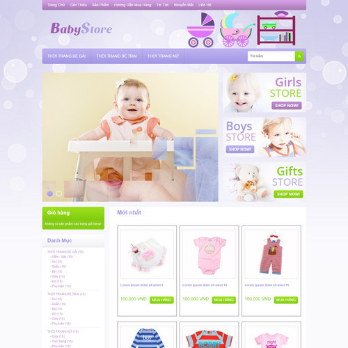 Thiết kế Website mẹ và bé 500804