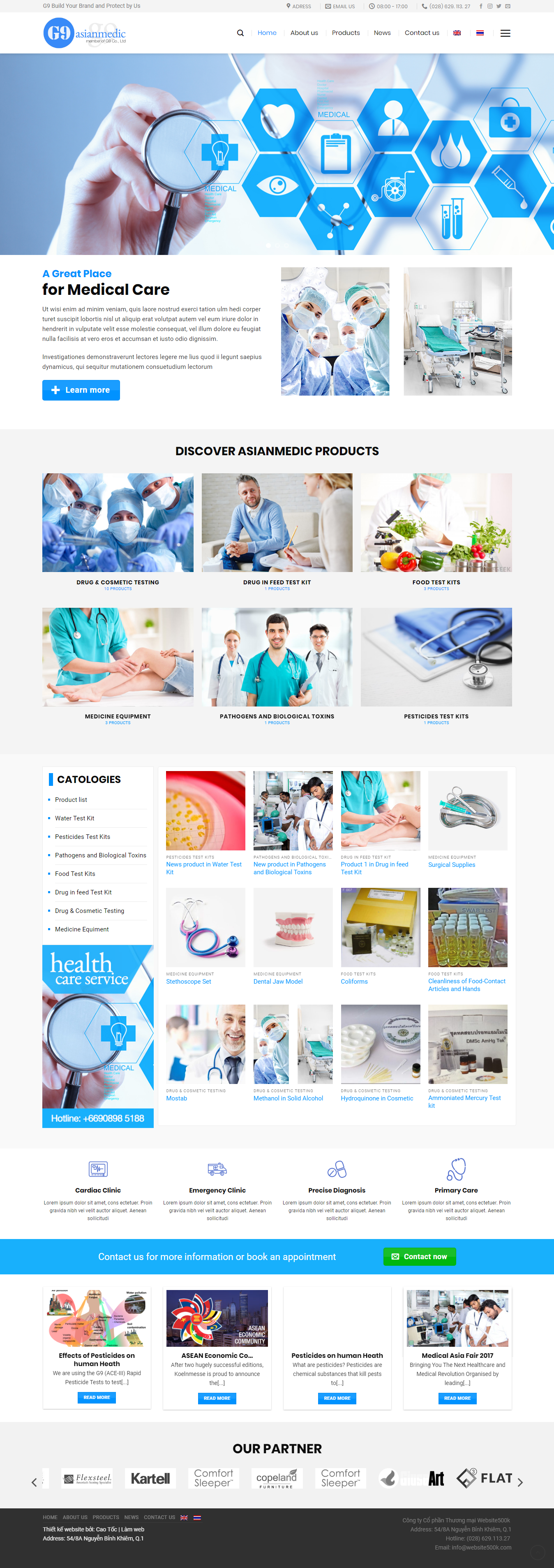 Thiết kế Website thiết bị y tế