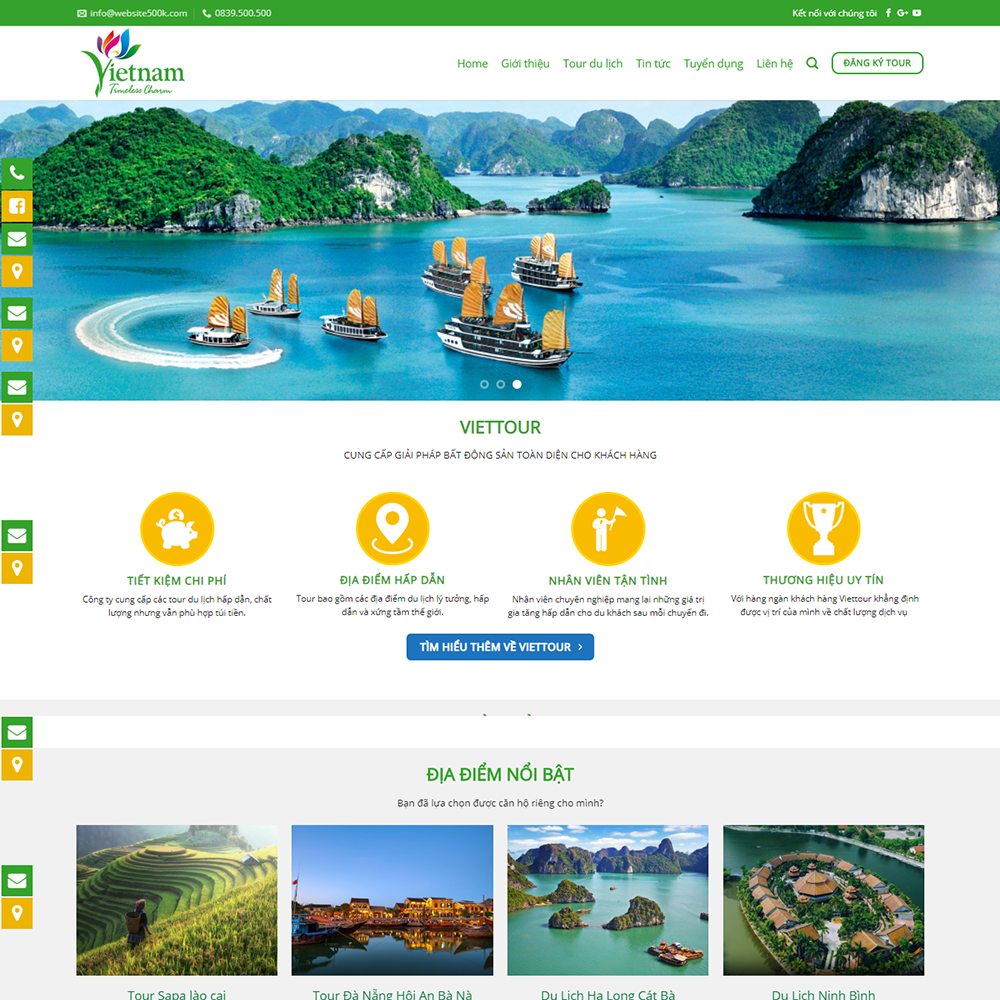 Thiết kế Website dịch vụ du lịch Viettour